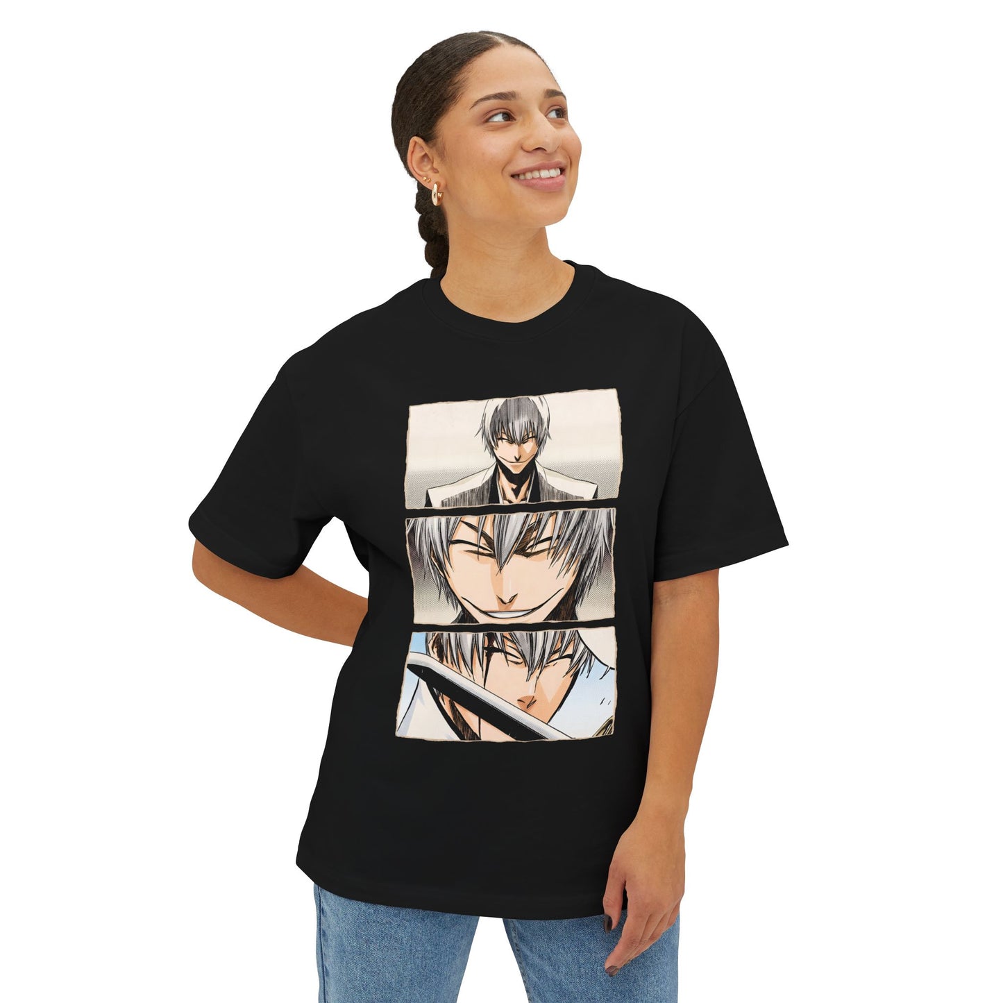 Gin Ichimaru Bleach Anime Illustration Streetwear Shirt - Oversized Premium Tee
