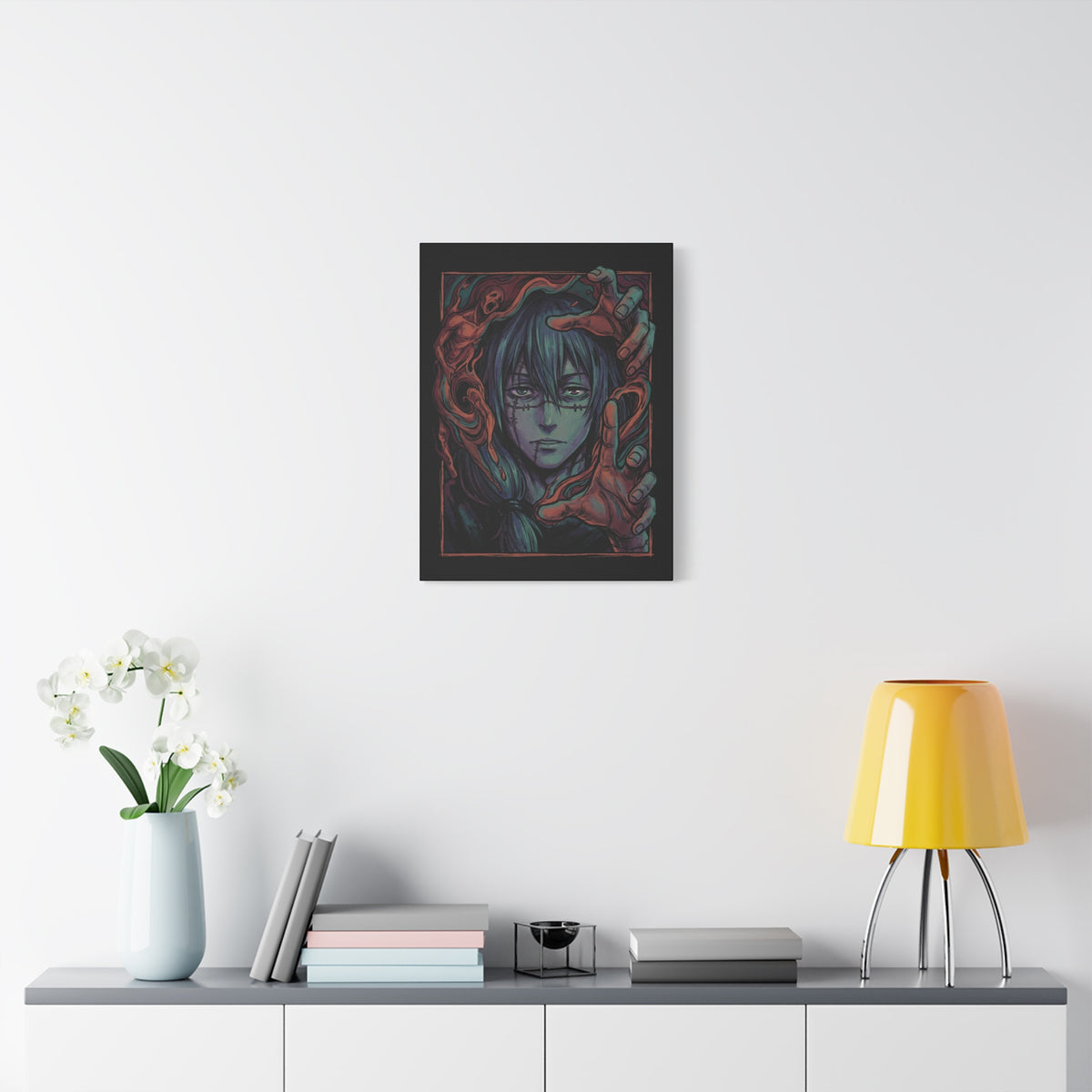 Jujutsu Kaisen Mahito Patchwork Face Canvas Print