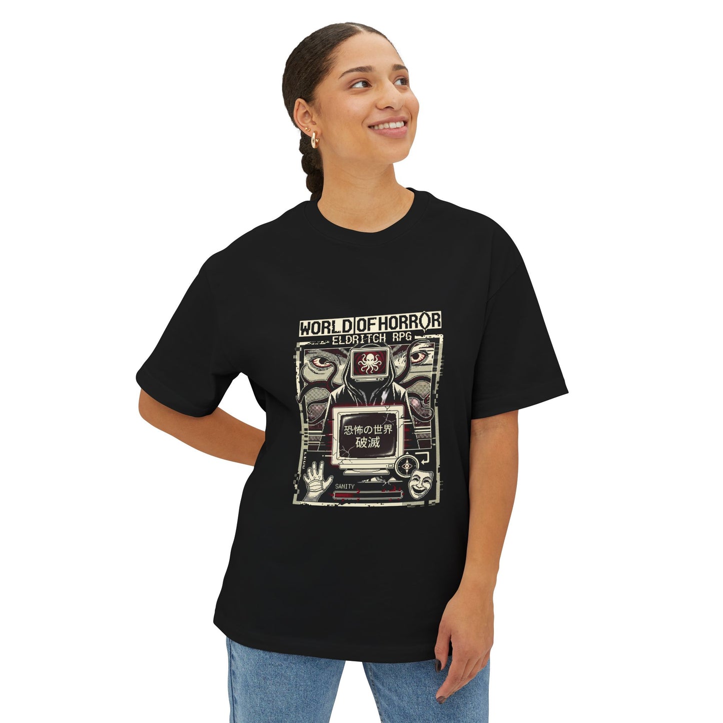 World of Horror: Shiokawa 198X Apocalypse Premium Oversized Unisex T-Shirt