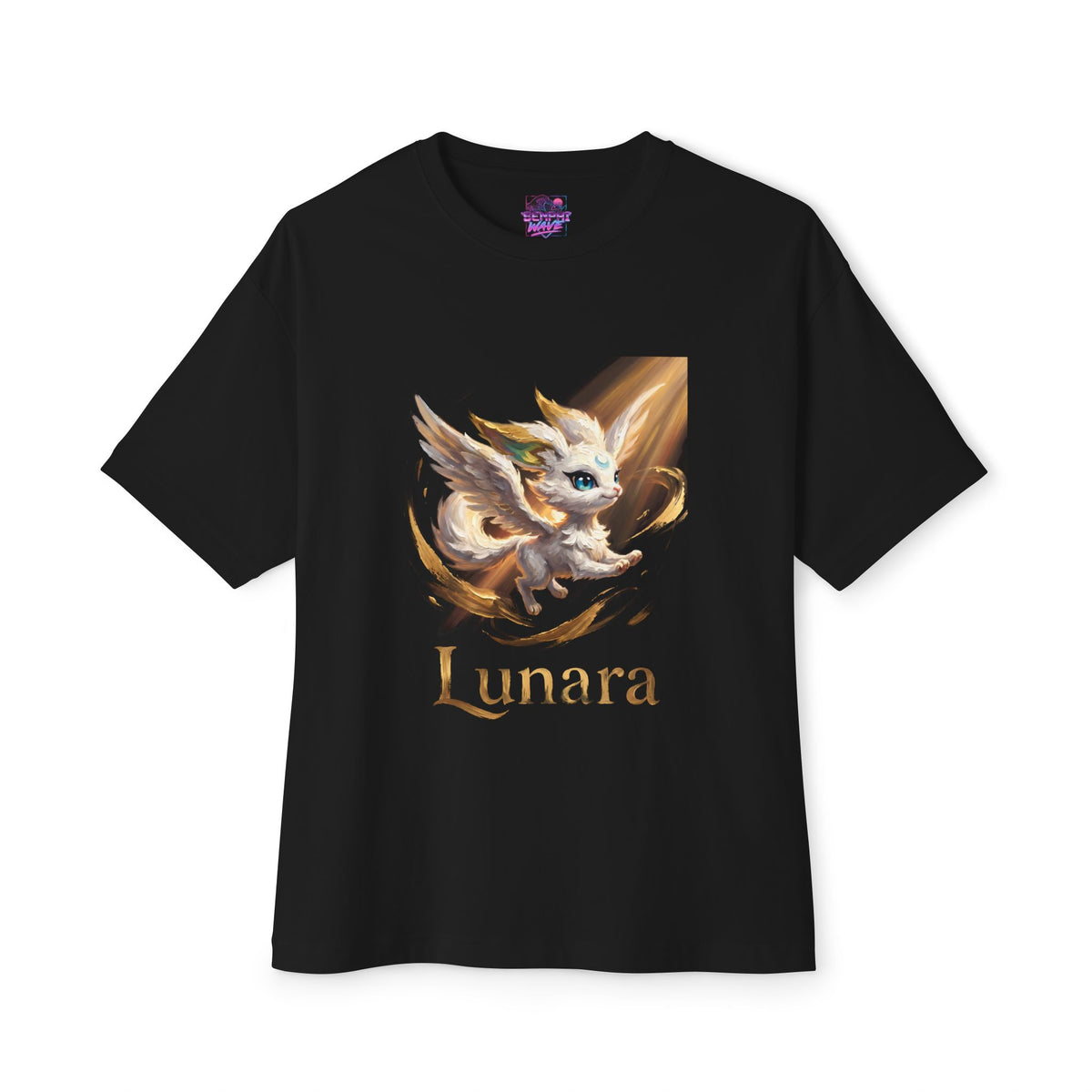 Lunara Aniimo Gold Oil Painting Creature Art - Oversized Premium Tee