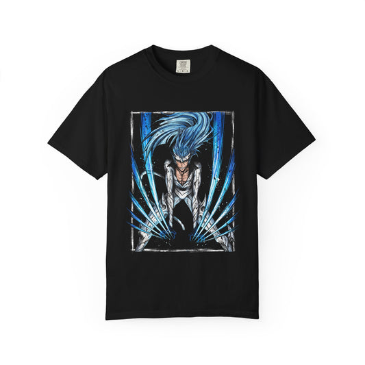 Anime Blue-Haired Antihero Inspired – Cero Claws Dynamic Pose Premium T-Shirt