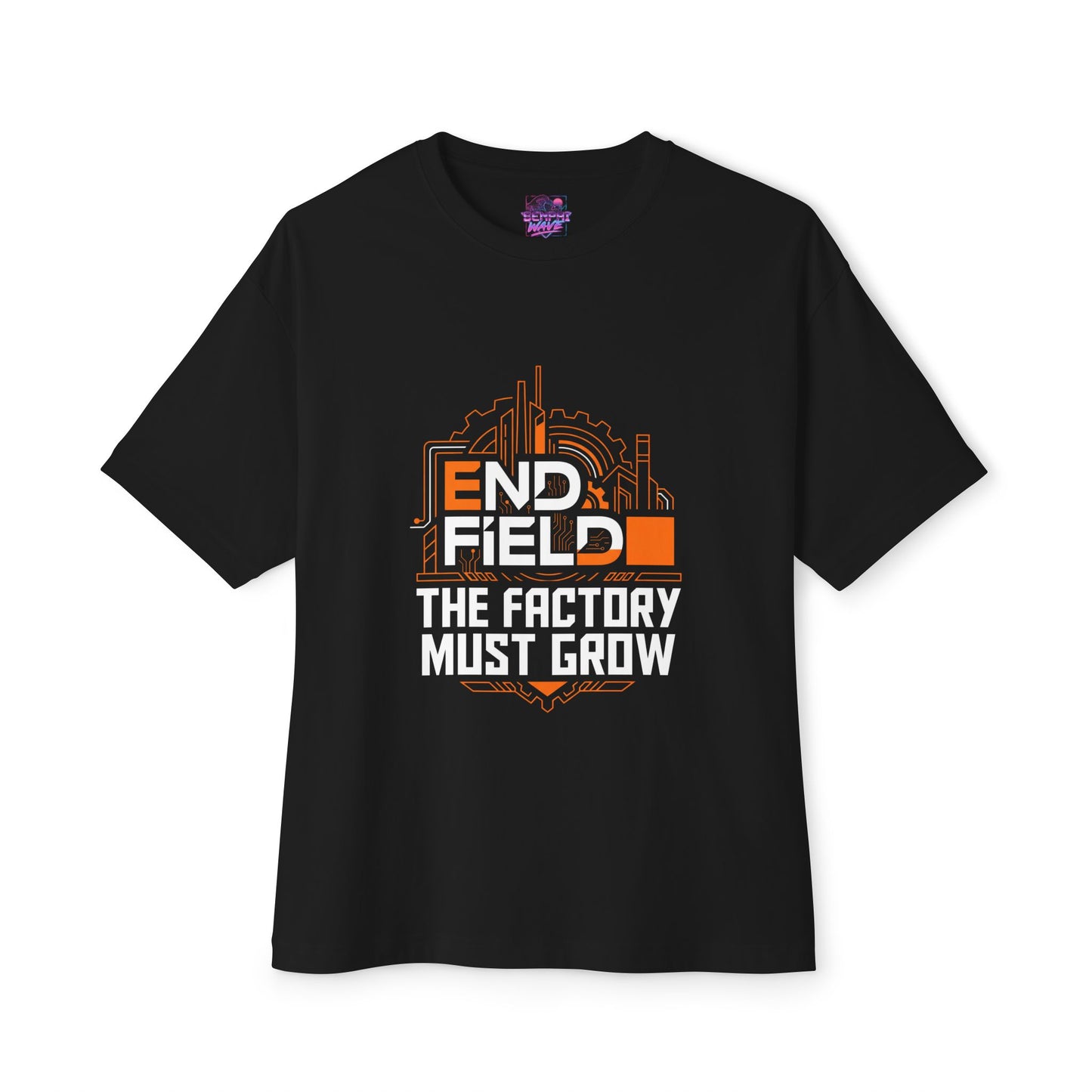 Arknights Endfield The Factory Must Grow Meme Factory Expansion Pixel Art Automation Premium Oversized Unisex T-Shirt