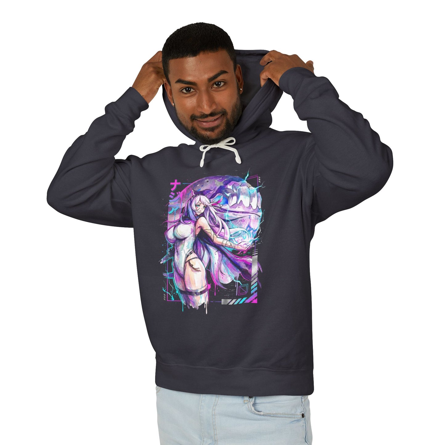 Narja and Her Flying Wyrm Companion Elysion CZN Epic Battle Illustration Unisex Premium Hoodie