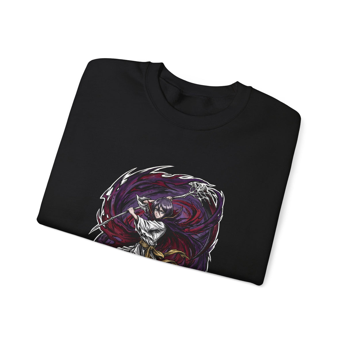 Rukia Kuchiki Bleach Lieutenant Fan Art Portrait Crewneck Sweatshirt