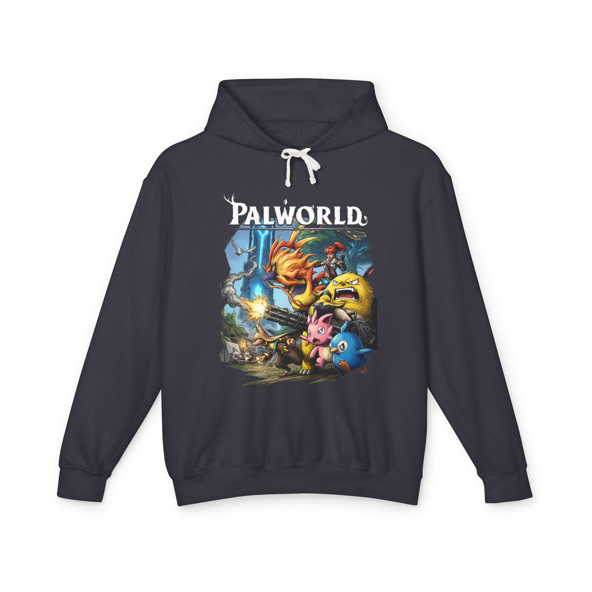 Palworld Grizzbolt Minigun Pal Squad Charge Fan Art Hoodie
