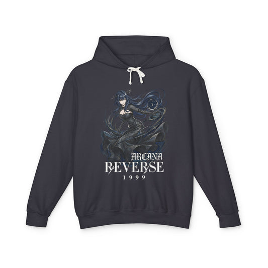 Reverse 1999 Arcana Black Gown Starry Night Fan Art Hoodie