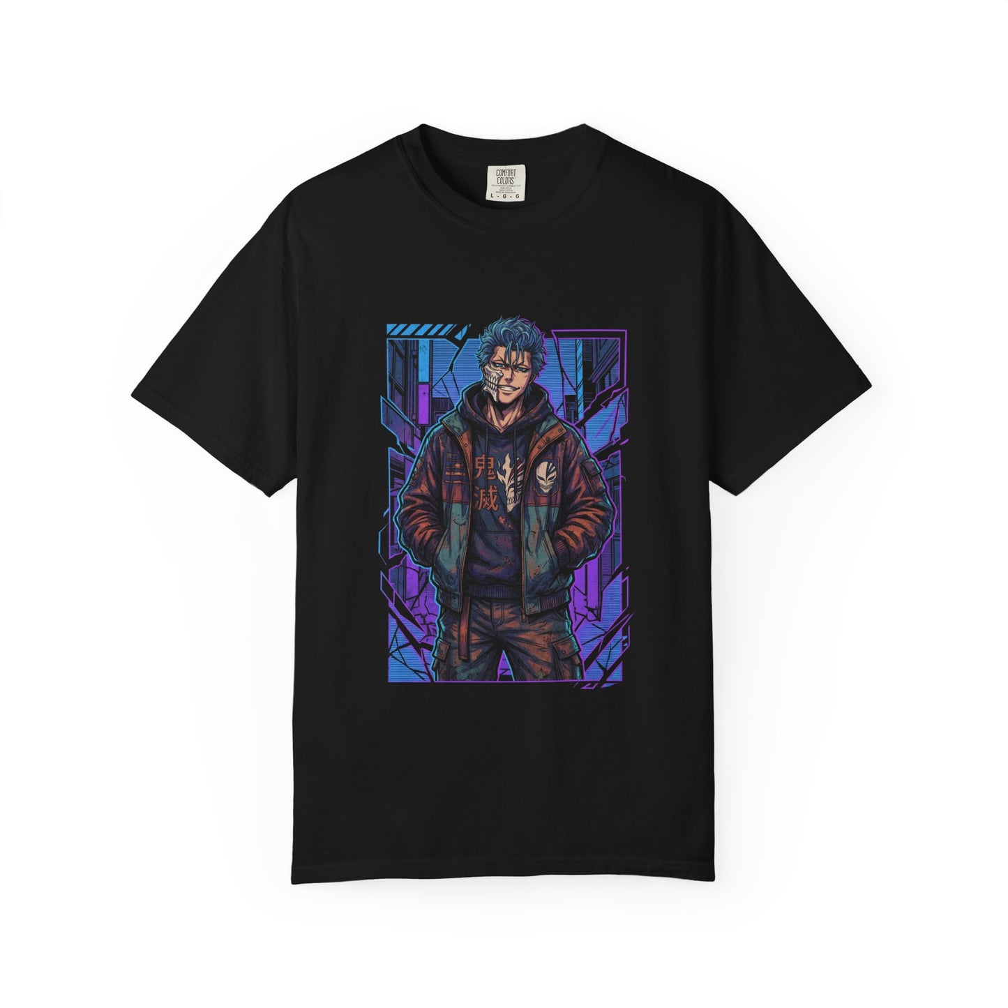 Bleach Grimmjow Jaegerjaquez Casual Streetwear Vaporwave Neon Design Premium T-Shirt