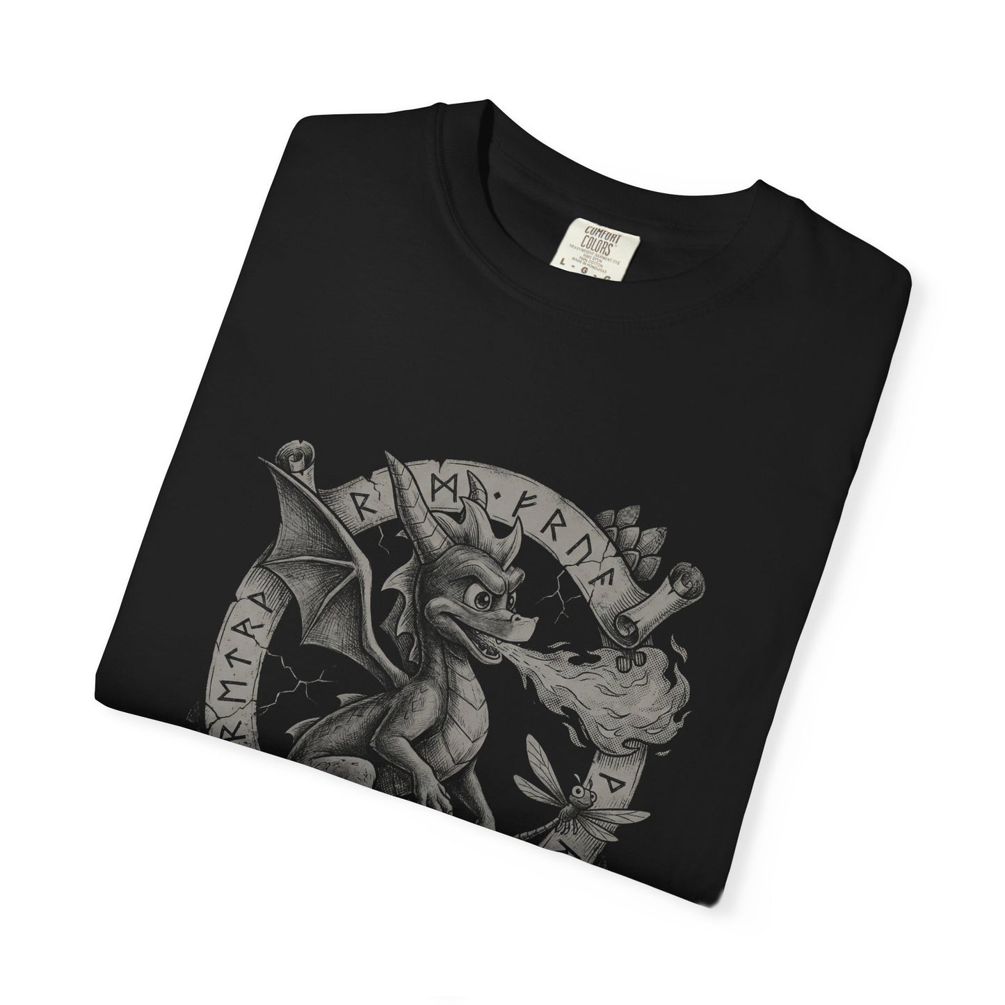 Spyro the Dragon and Hornet from Silksong Mischievous Hero – Wings Glide Fire Attack Pose Premium T-Shirt