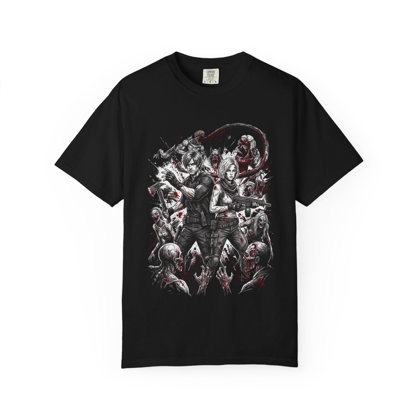 Grace Ashcroft Leon S Kennedy Resident Evil Requiem Blister Heads Grunge Premium T-Shirt