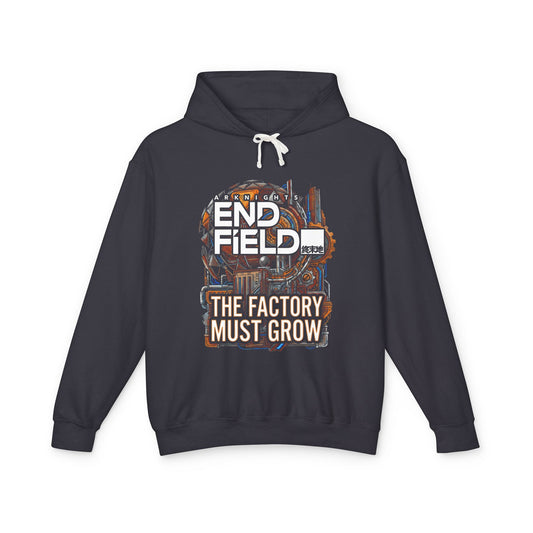 Arknights Endfield Factory Must Grow Meme Design Endless Factory Build Resource Chain Unisex Premium Hoodie