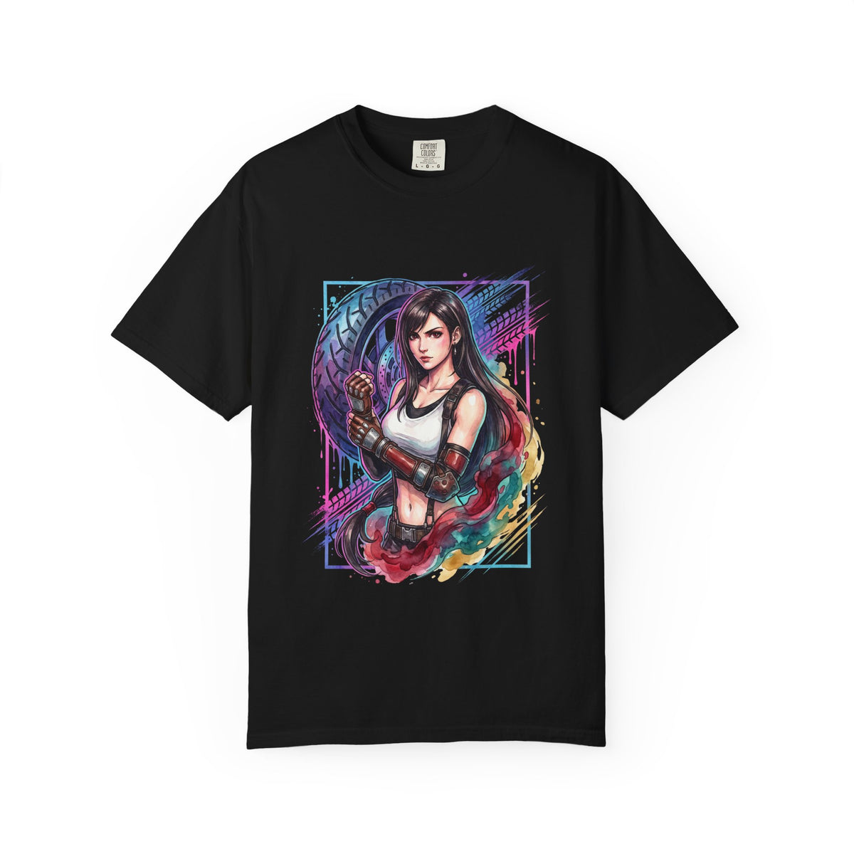 Final Fantasy VII Tifa Lockhart Black Skirt Boots Design Premium T-Shirt