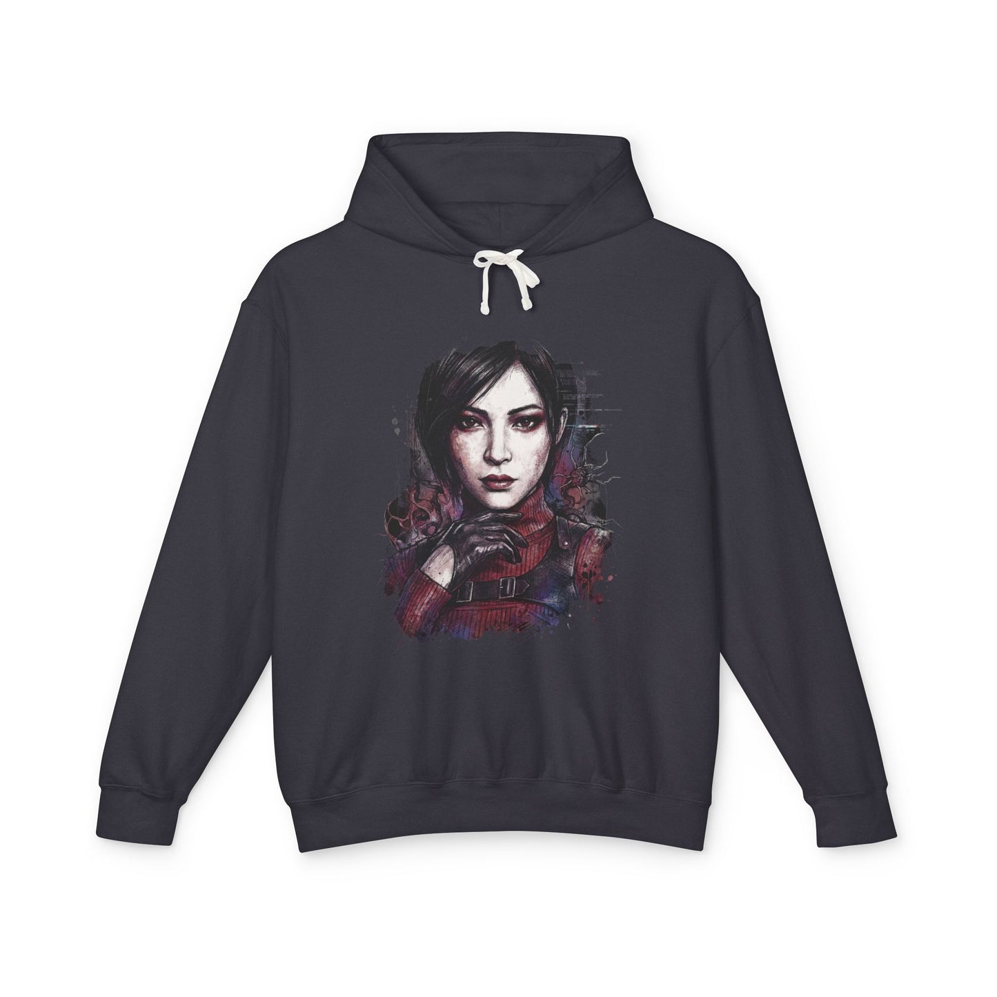 Ada Wong RE4 Red Dress Grappling Hook Leon Rescue Portrait Unisex Premium Hoodie