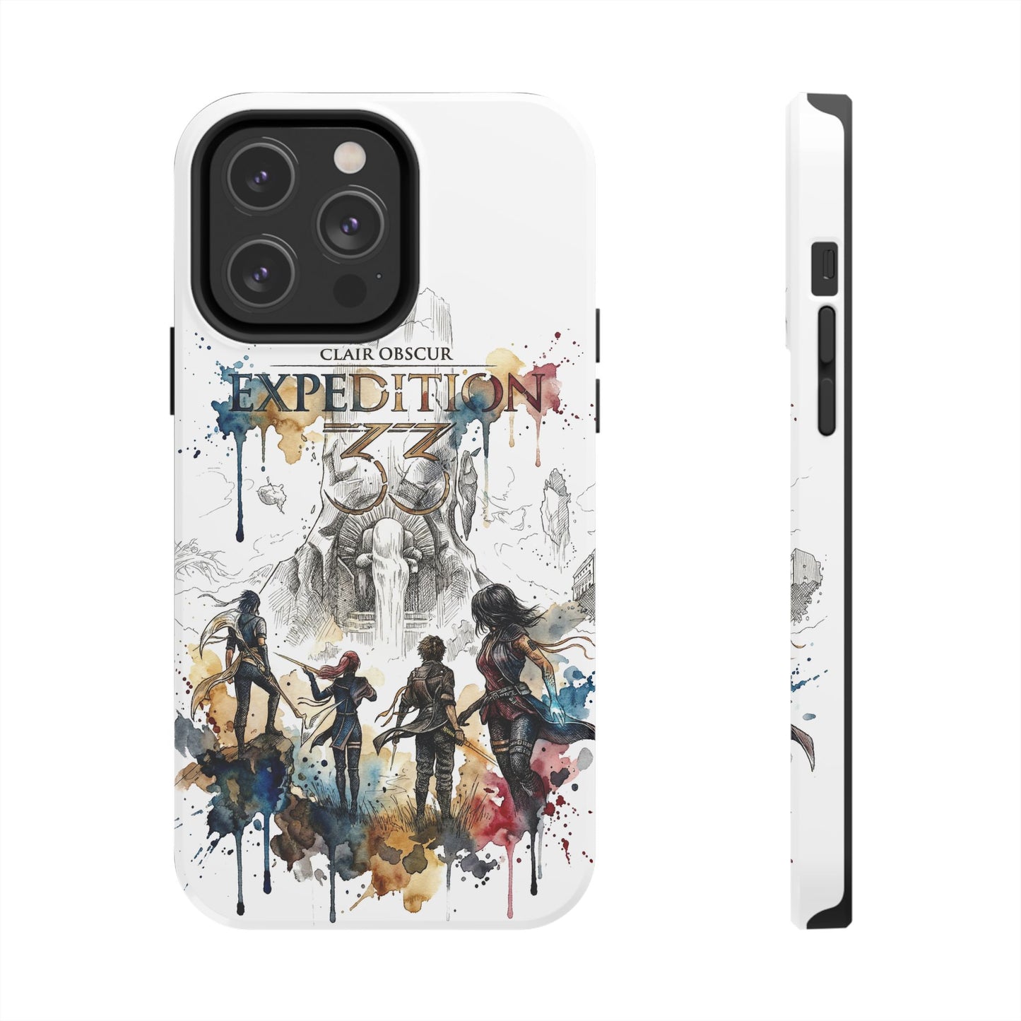 Tough iPhone Case — Clair Obscur:Expedition 33 Facing the Paintress Adventure Art Protective Cover