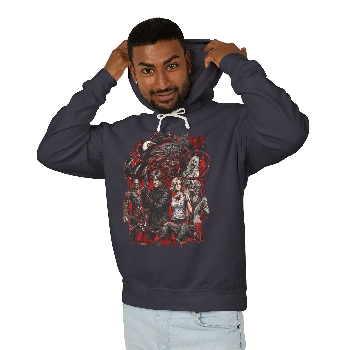 Grace Ashcroft Leon S Kennedy RE Requiem Titan Spinner Chunk Grunge Unisex Premium Hoodie