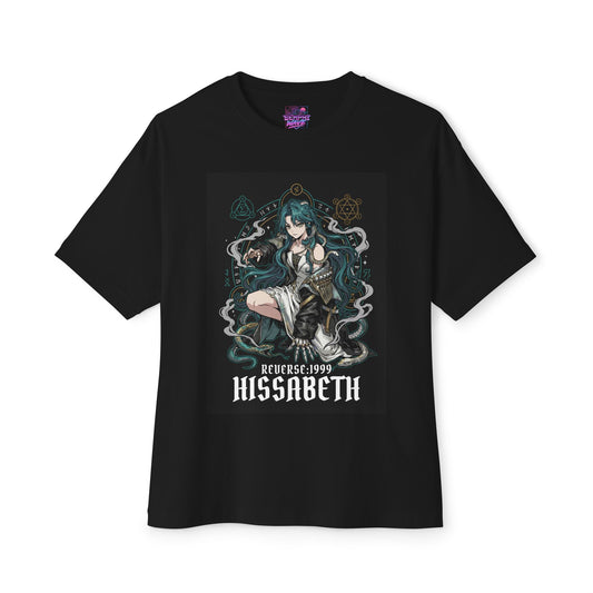 Hissabeth Reverse 1999 Silver Hair Snake Hair Portrait Premium Oversized Unisex T-Shirt