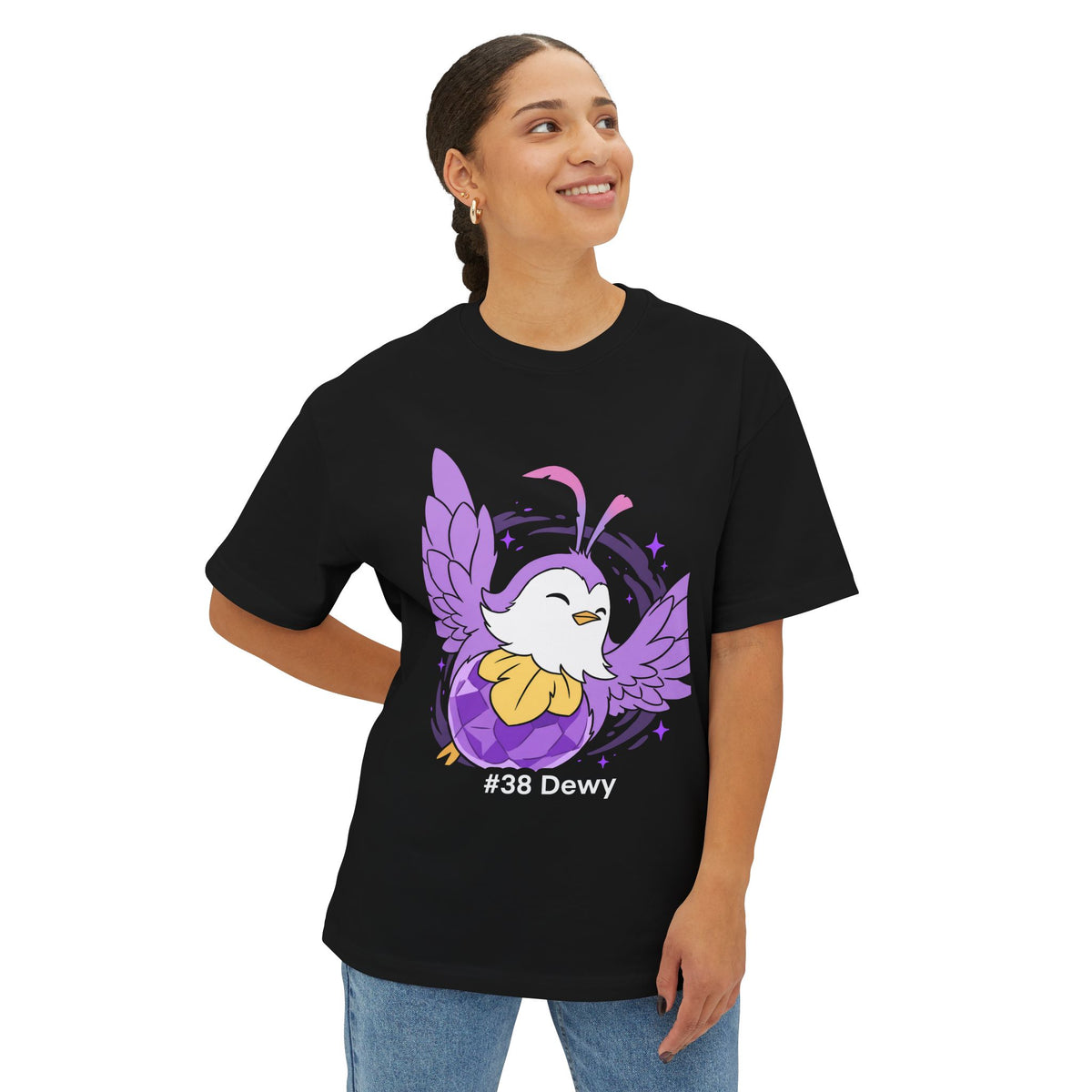 Dewy Aniimo Minimalist Creature Art - Oversized Premium Tee