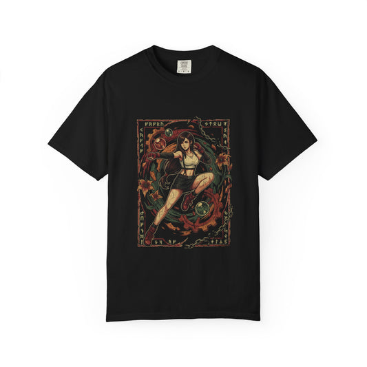 Final Fantasy VII Tifa Lockhart Black Skirt Boots Design Premium T-Shirt
