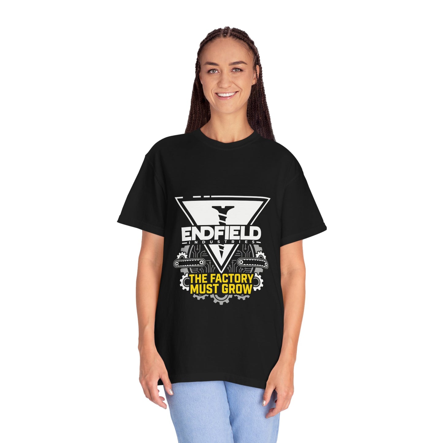 Endfield Arknights Factory Must Grow Meme Pixel Factory Builder Retro Infinite Build Premium T-Shirt