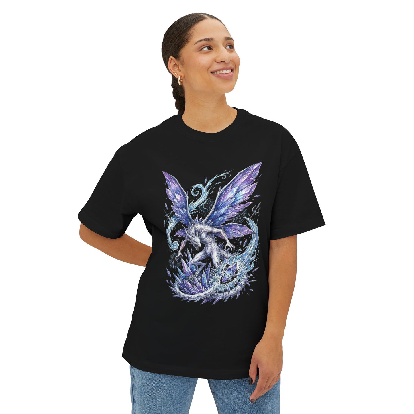 Seath the Scaleless Pale Dragon Portrait Premium Oversized Unisex T-Shirt