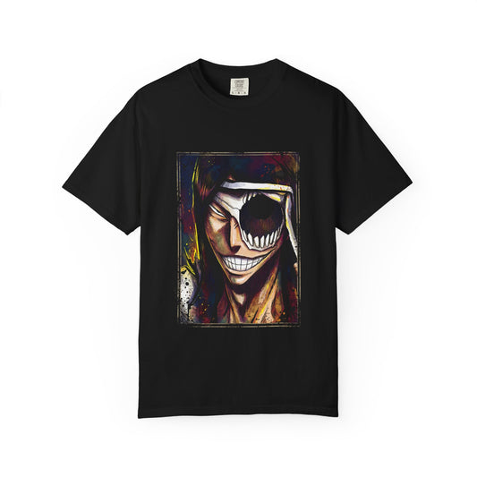 Noitora Tall Lanky Arrancar Warrior Fan Art – Eyepatch Smug Grin Black Hair Design Premium T-Shirt