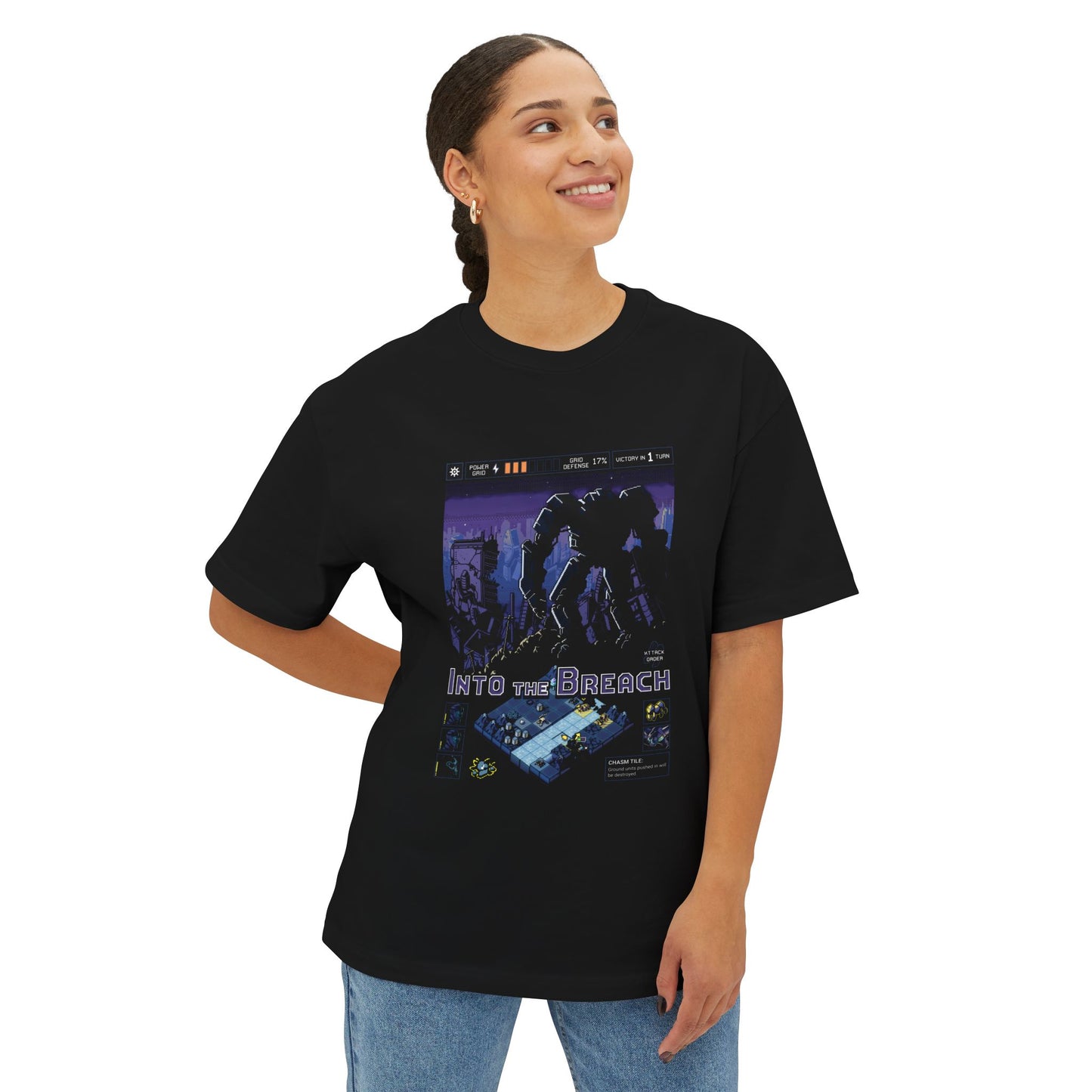Into the Breach Mech Squad Gaming Graphic Tee Premium Oversized Unisex T-Shirt