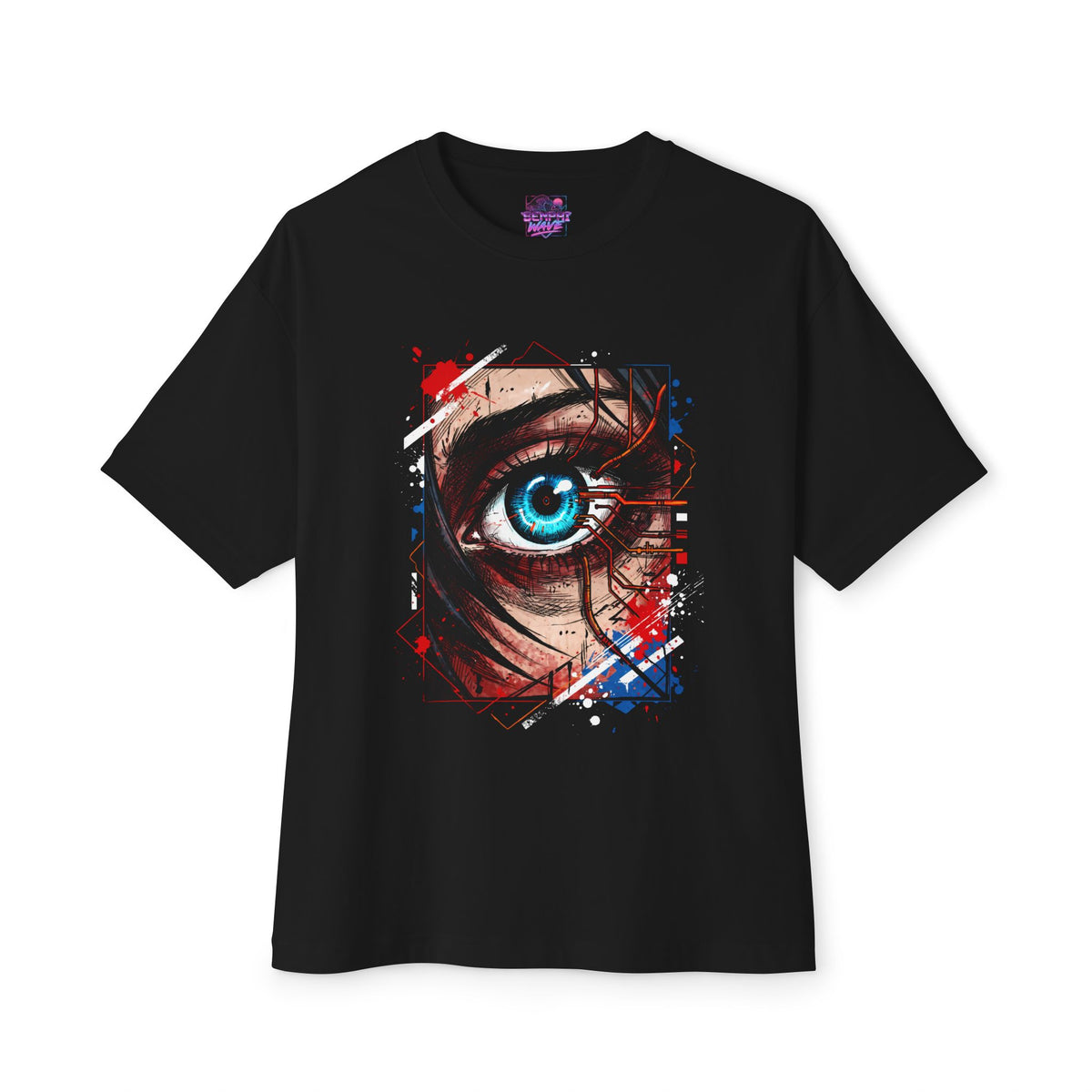 Signalis Cybernetic Eye Circuit Splatter Oversized T-Shirt