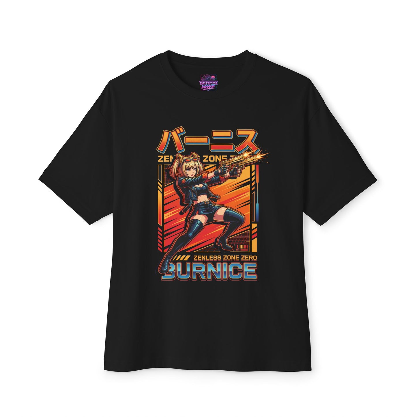 Burnice White Synthwave Retro Neon Bartender Premium Oversized Unisex T-Shirt