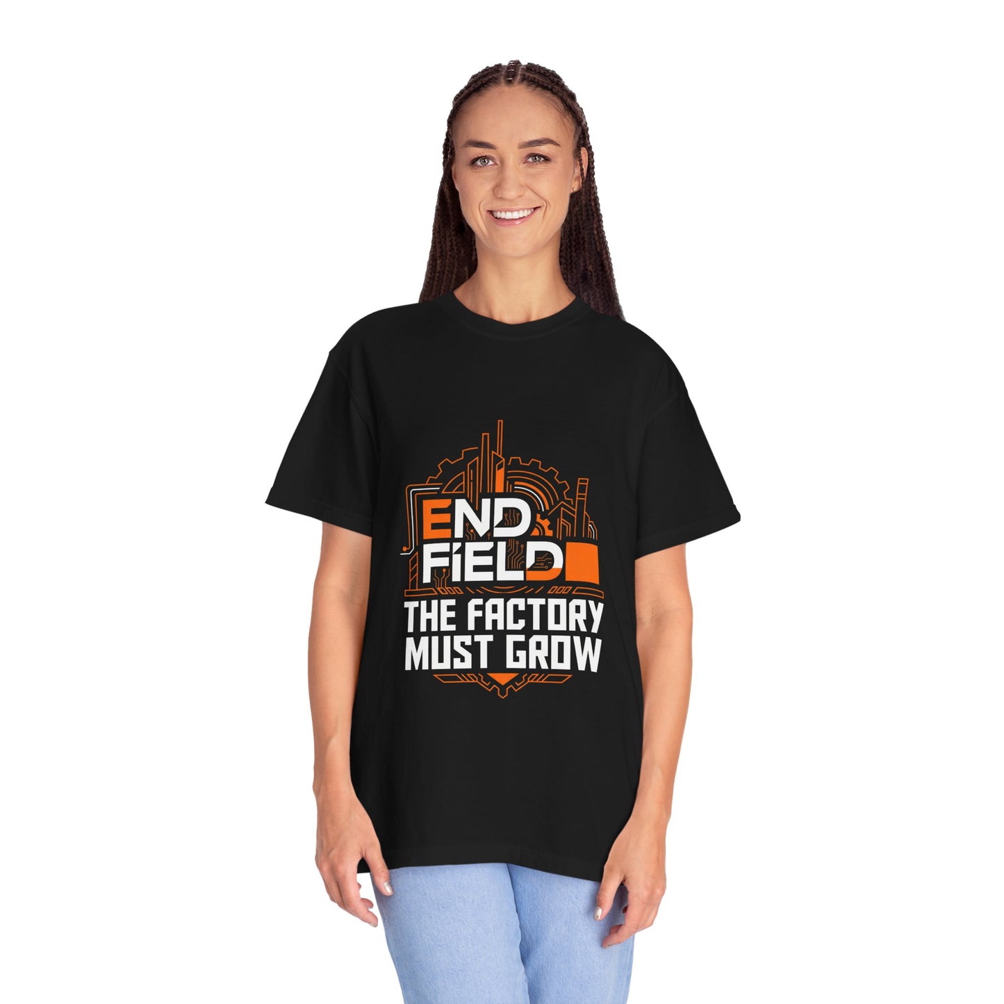 Arknights Endfield The Factory Must Grow Meme Factory Expansion Pixel Art Automation Premium T-Shirt