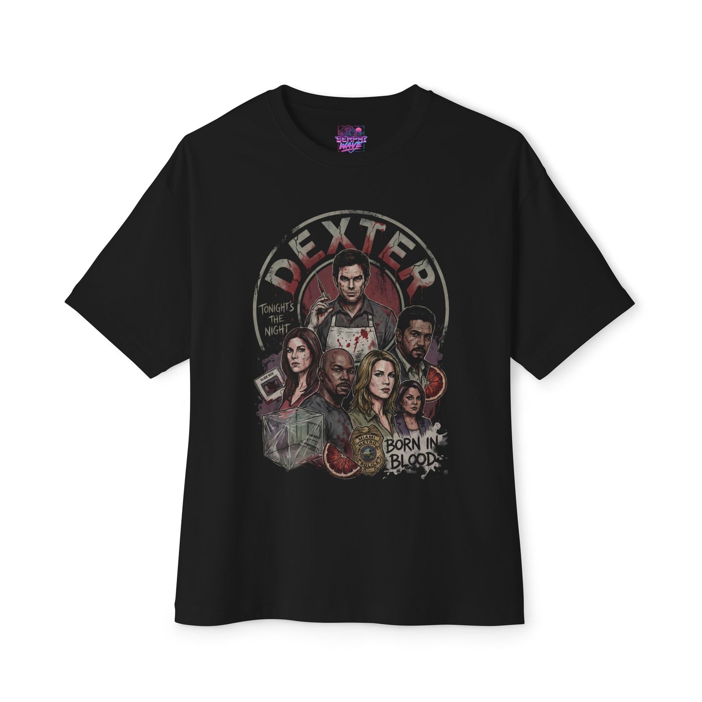Dexter Morgan Blood Spatter Analyst – Dark Passenger Legend Premium Oversized Unisex T-Shirt