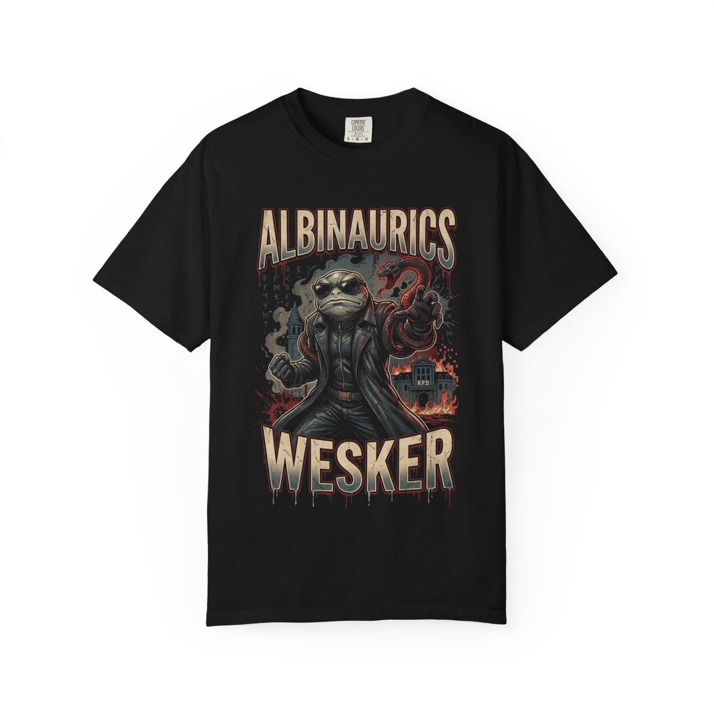 Albinaurics Wesker Crossover RE Wesker Uroboros Virus Evolution Superhuman Portrait Premium T-Shirt