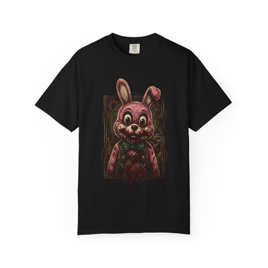 Silent Hill Robbie Rabbit Inspired – Lakeside Amusement Horror Plush Portrait Premium T-Shirt