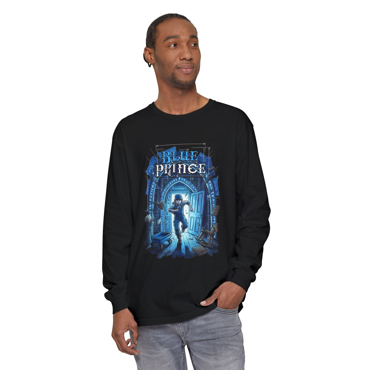 Blue Prince Mt Holly Manor Puzzle Game Fan Art Long Sleeve Tee