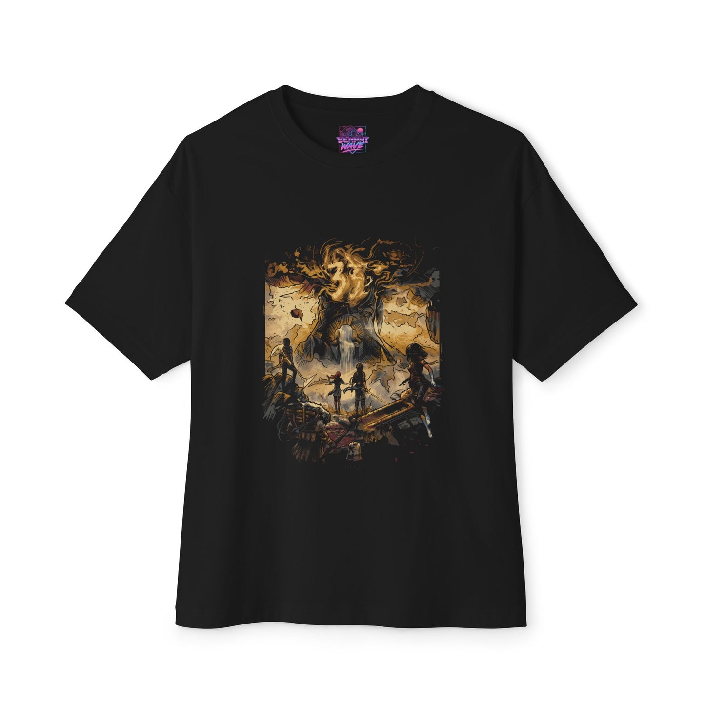 Golden Expedition 33: Red Gommage Street Fashion Legend Facing the Paintress Premium Oversized Unisex T-Shirt
