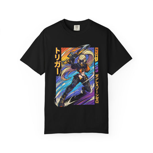 Trigger Zenless Zone Zero Synthwave Retro Neon Sniper Premium T-Shirt