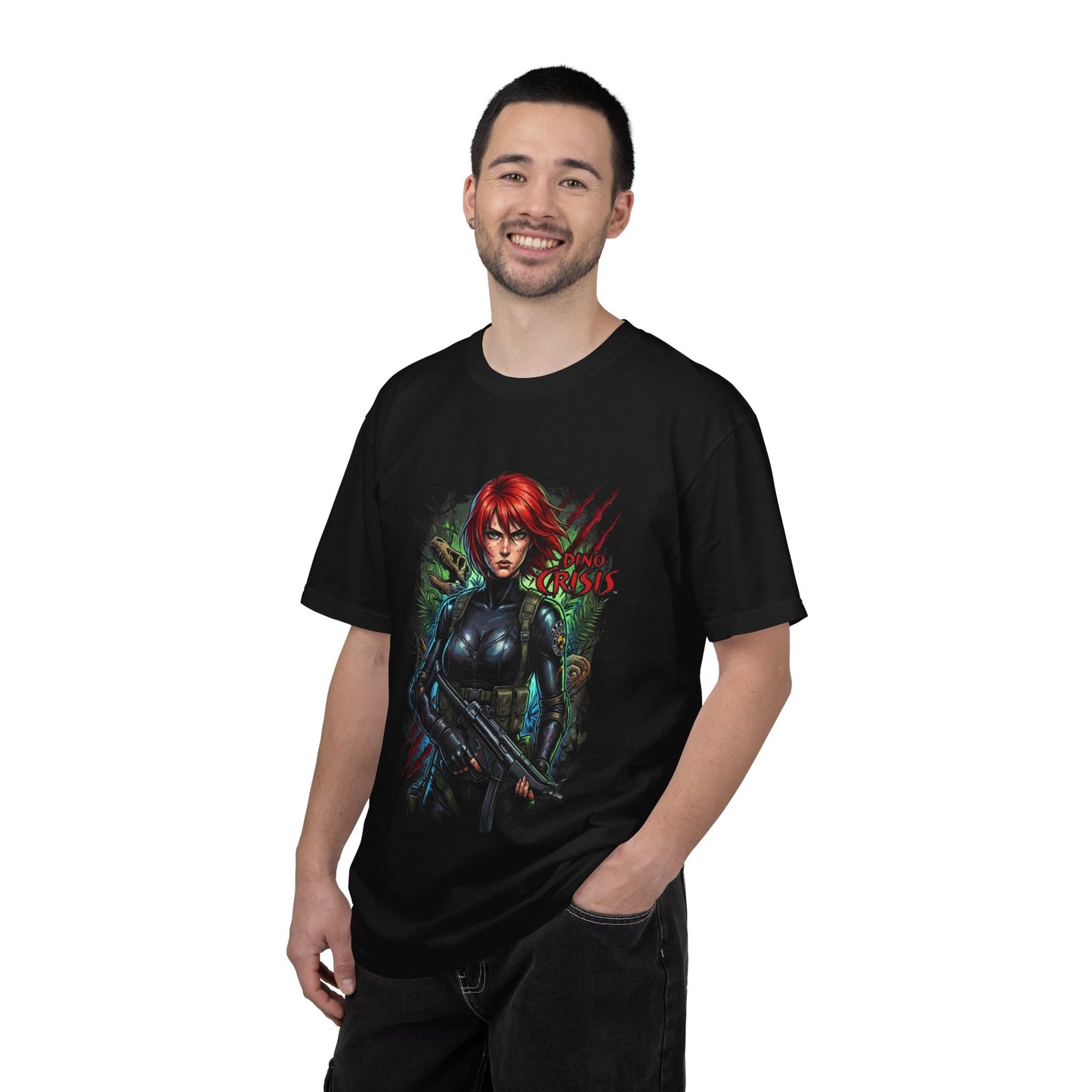 Regina Dino Crisis Island Dinosaurs Survival Portrait Premium T-Shirt