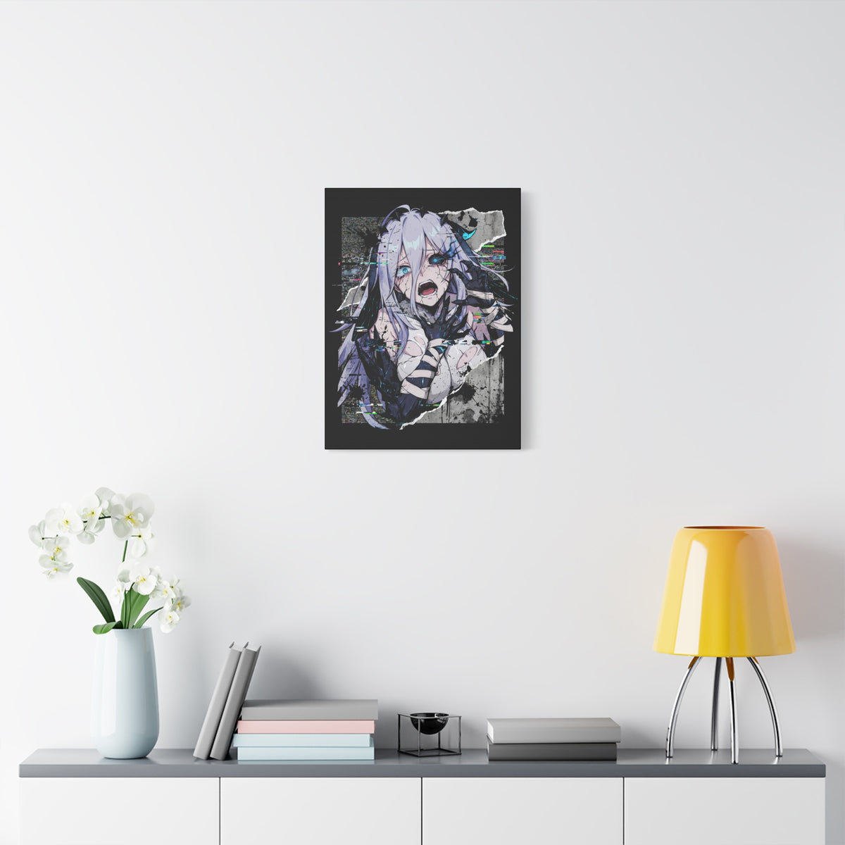 Narja Chaos Zero Nightmare Glitch Horror Portrait Canvas Print