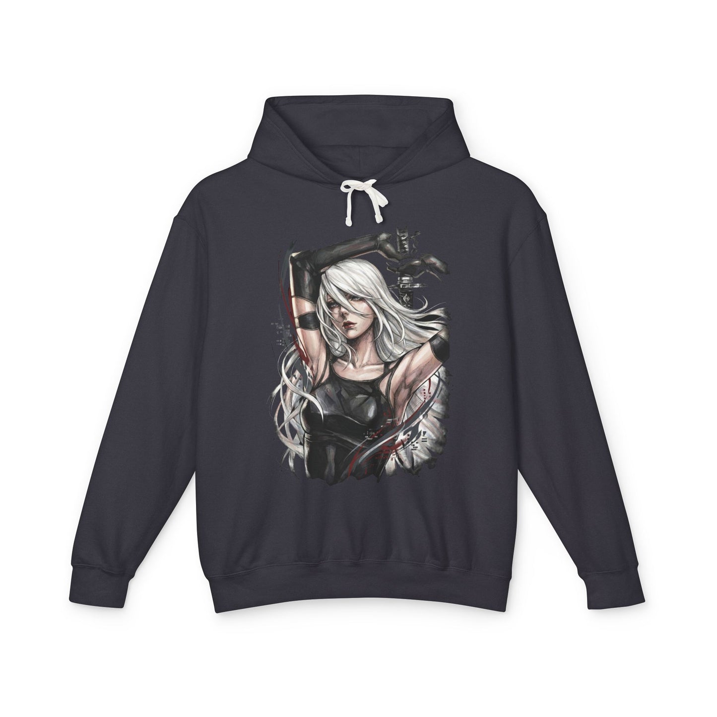 NieR Automata A2 Design Tee | Battle-Damaged Rogue Android Gaming Gift Unisex Premium Hoodie