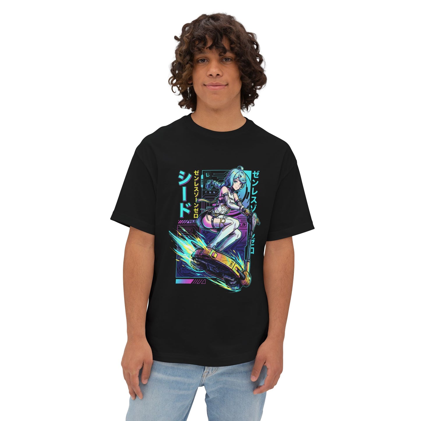 Zenless Zone Zero Seed Retro Retrowave Electric Demon Premium Oversized Unisex T-Shirt