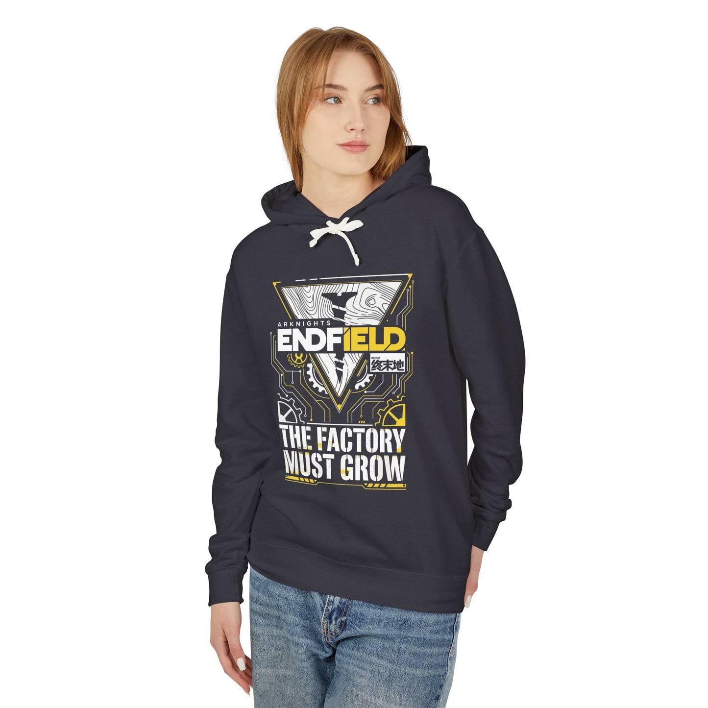 Arknights Endfield The Factory Must Grow Meme Factory Expansion Automation Endless Build Unisex Premium Hoodie