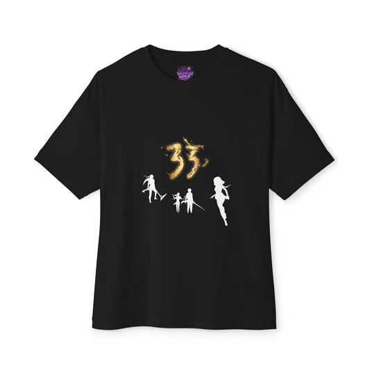 Golden Expedition 33: Red Gommage Street Fashion Legend Facing the Paintress Premium Oversized Unisex T-Shirt