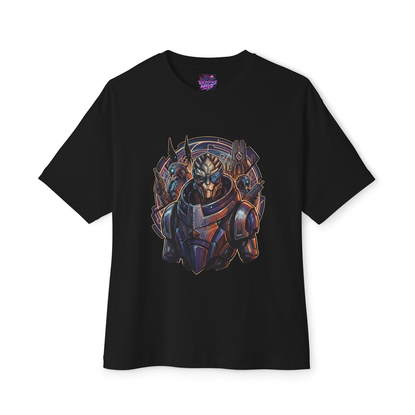 Mass Effect Garrus Vakarian Sniper Rifle Calibrations Design Premium Oversized Unisex T-Shirt