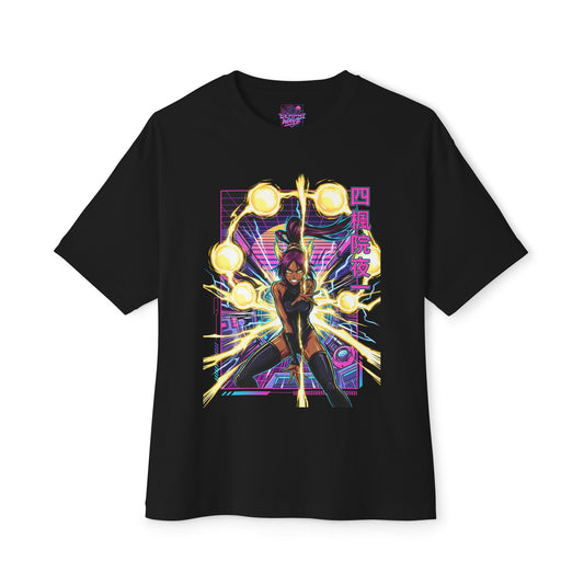 Bleach Yoruichi Shihouin Golden Irises Purple Hair Fan Favorite Design Premium Oversized Unisex T-Shirt