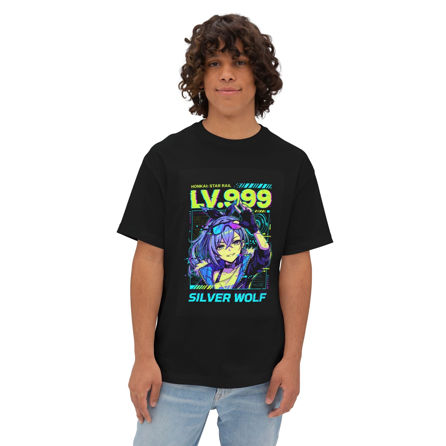 HSR Silver Wolf Lv.999: Punk Aesthetic Queen Premium Oversized Unisex T-Shirt