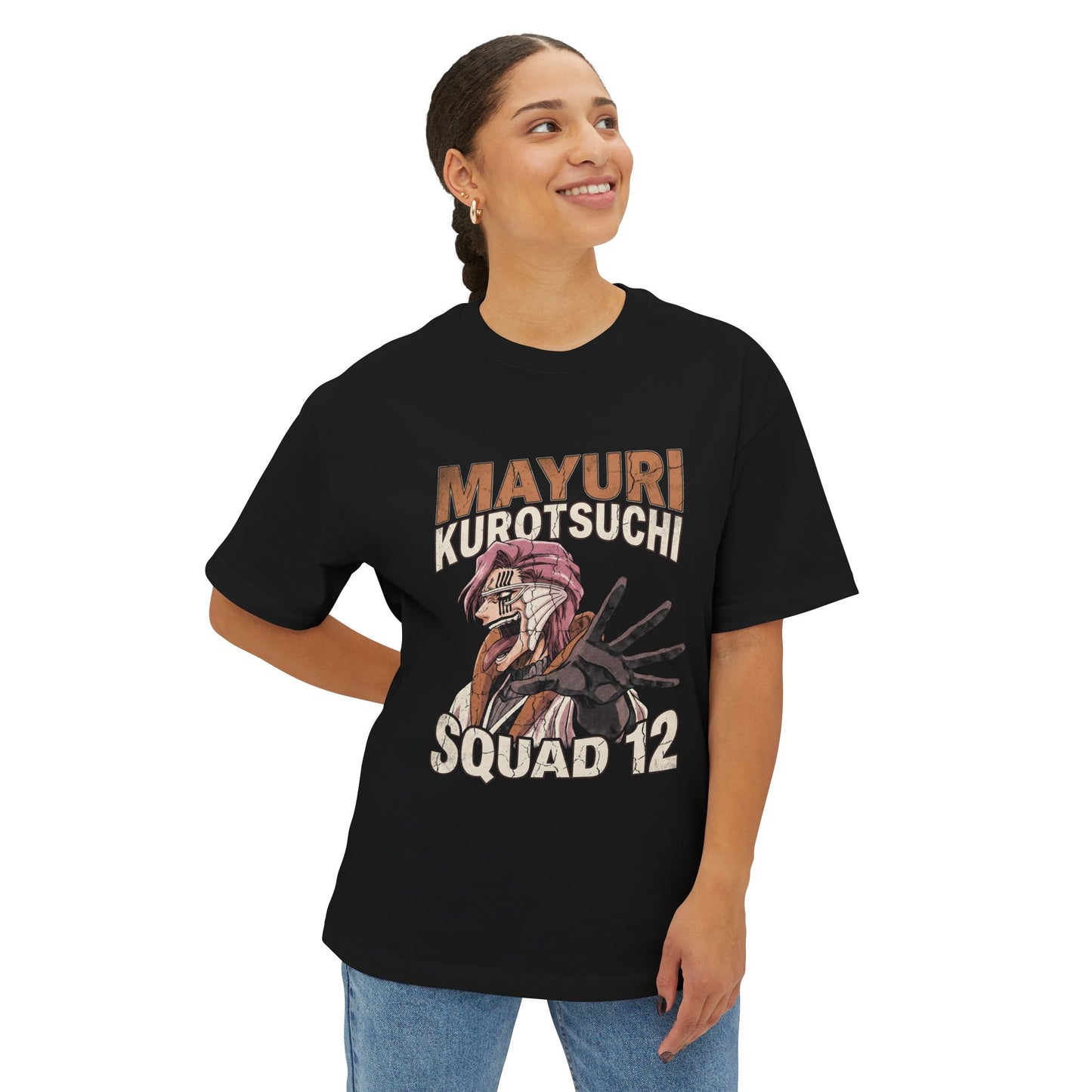 Mayuri Kurotsuchi Distressed Vintage Bleach Streetwear Shirt