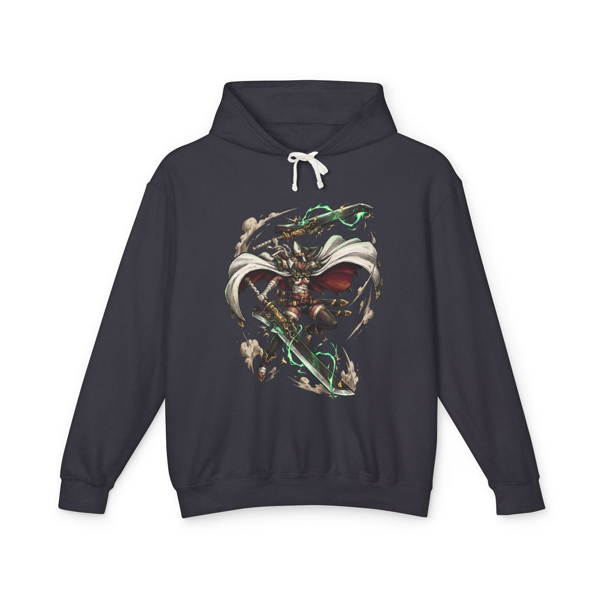 Guilty Gear Ramlethal Crossed Blades Lightning Fan Art Hoodie