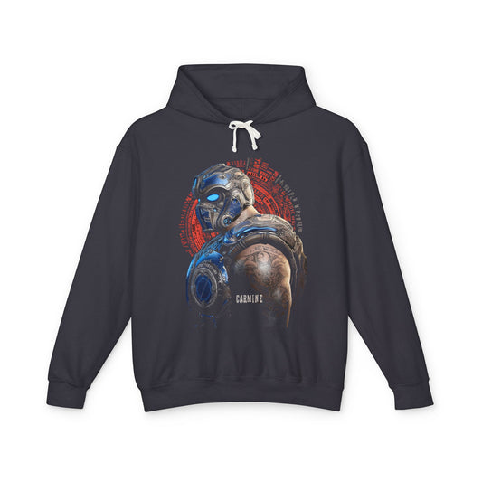 Gears of War Carmine Blue Armor Glyph Circle Fan Art Hoodie