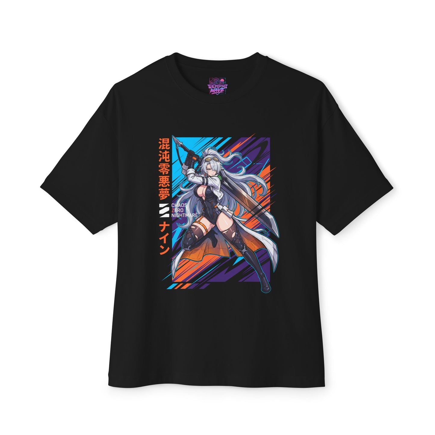 Chaos Zero Nightmare Nine Vanguard Tank Mercenary Season 2 Fan Art Illustration Premium Oversized Unisex T-Shirt