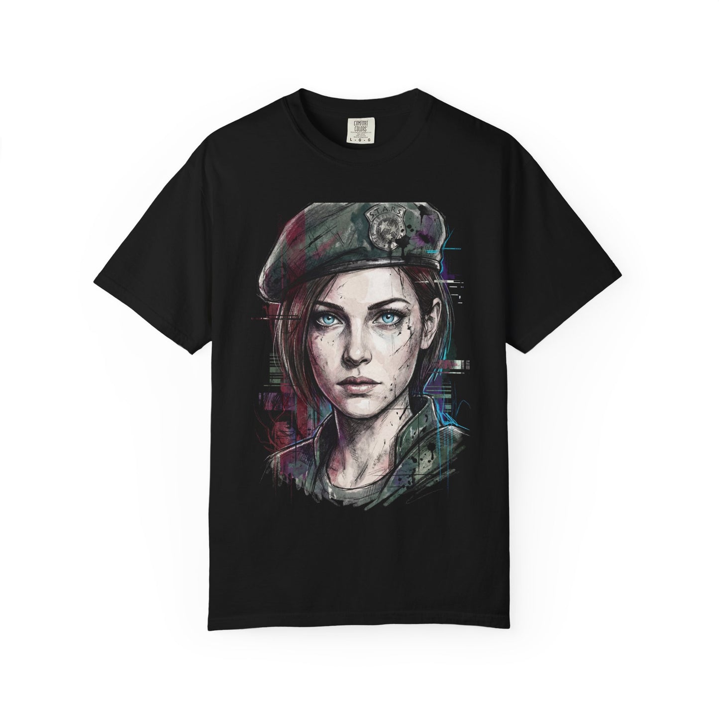 Resident Evil Jill Valentine Herb Green Red Blue Mix Design Premium T-Shirt