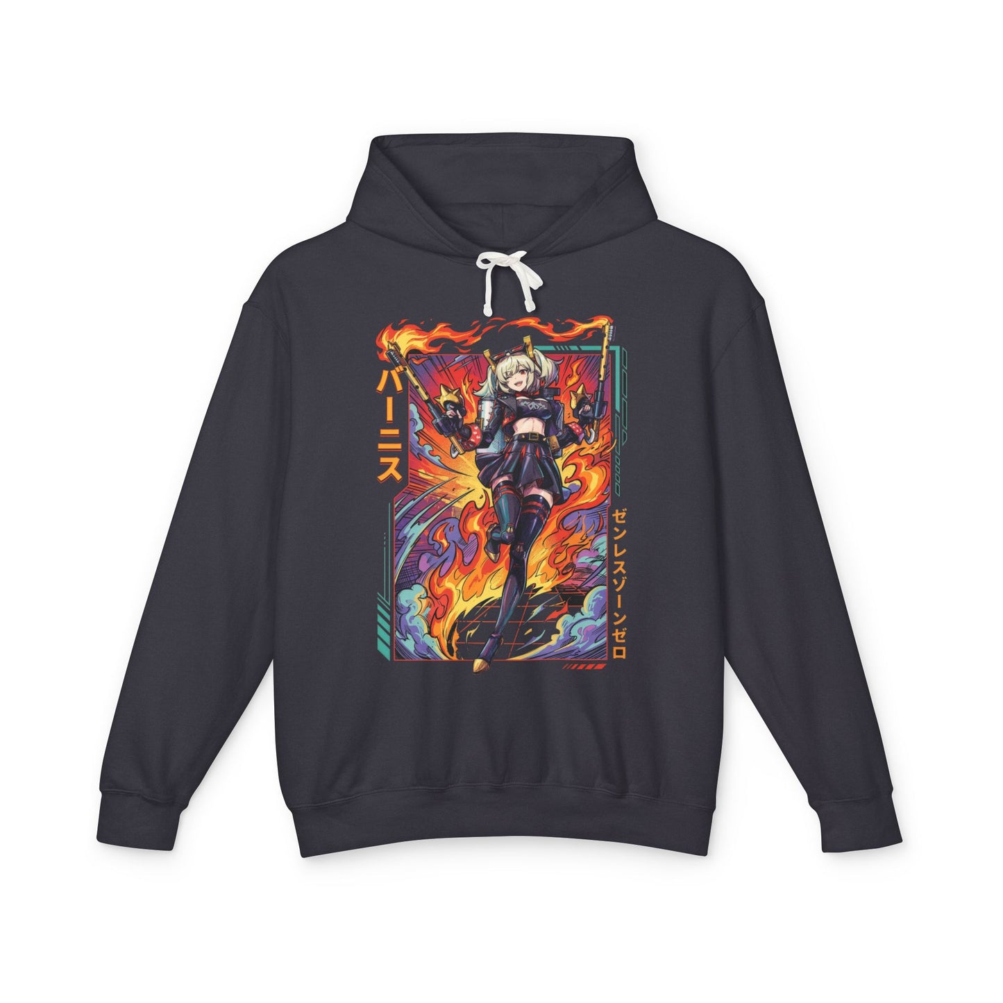 Retro 80s Burnice White Nitro Fuel Neon Vibes Unisex Premium Hoodie