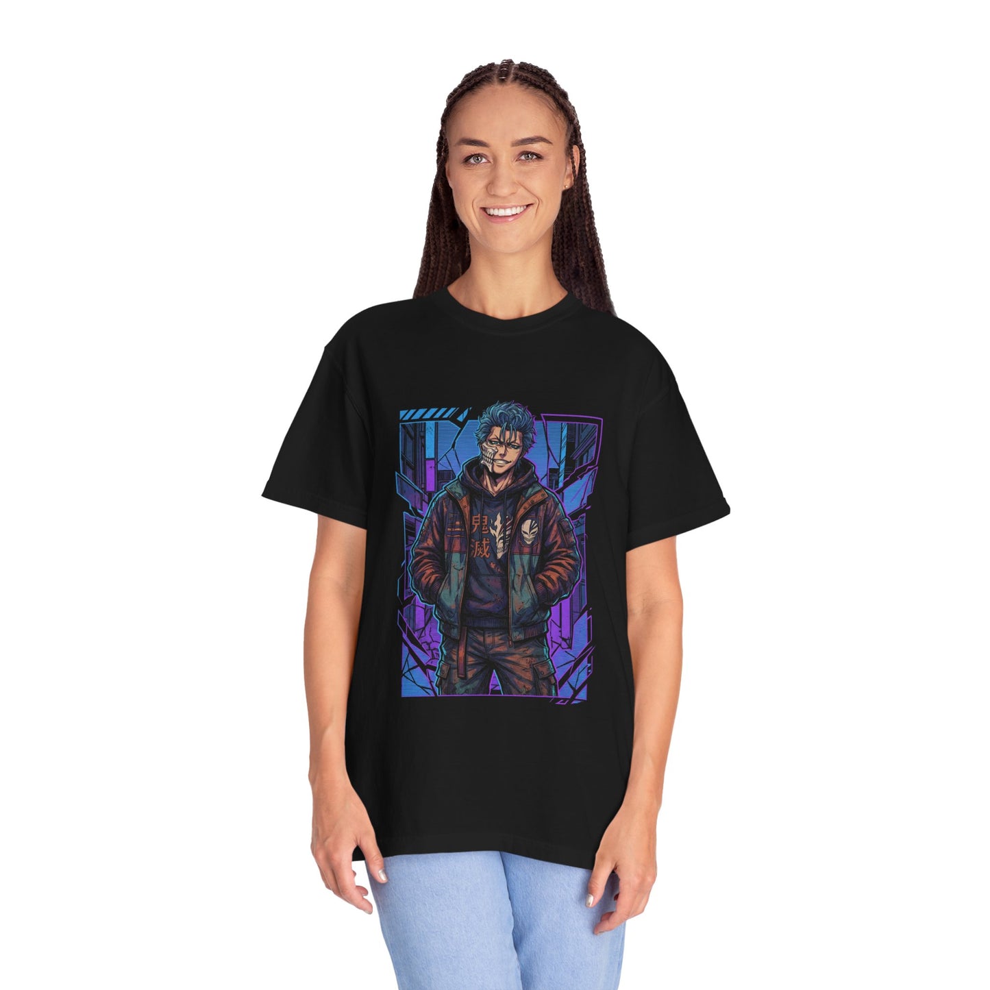 Bleach Grimmjow Jaegerjaquez Casual Streetwear Vaporwave Neon Design Premium T-Shirt